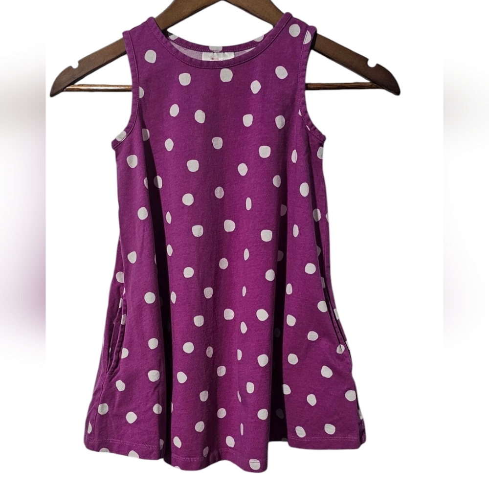 Hanna Andersson Easy Swing Dress | Purple Polka Dot | Size US 5